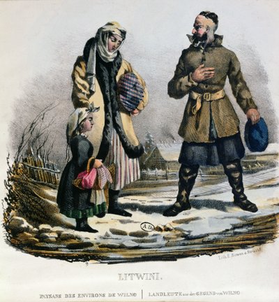 Litouwse boeren uit de regio Vilnius door E. Simon